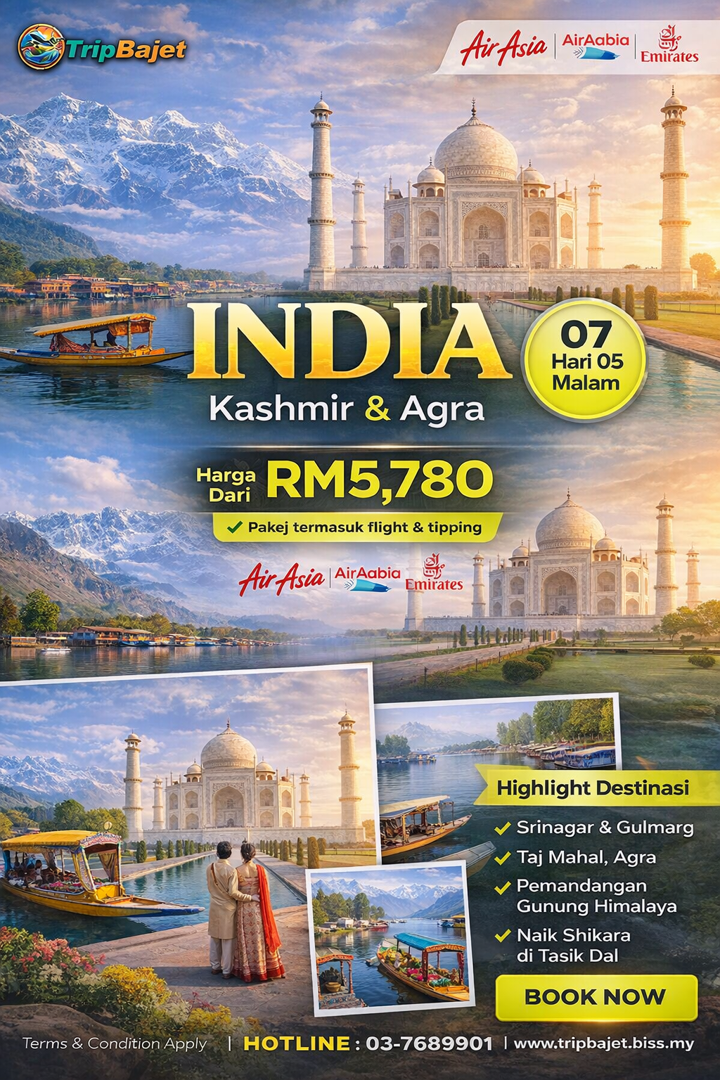 Pakej India TripBajet